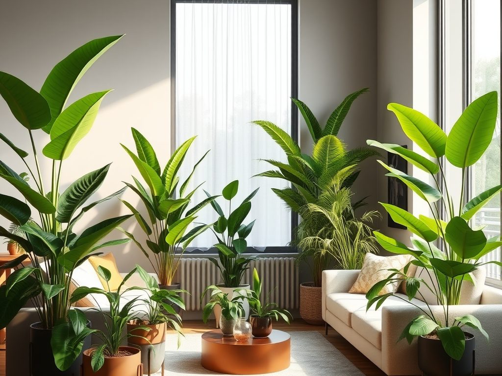 Duże rośliny do salonu: jak wybrać gatunek i zadbać o efektowną aranżację wnętrza