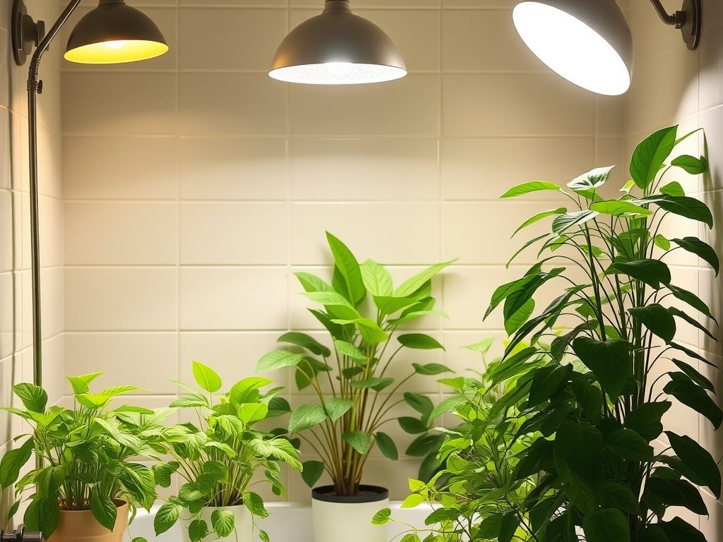 Jak skutecznie doświetlać rośliny w łazience: wybór lamp, natężenie i typ światła dla zdrowego wzrostu